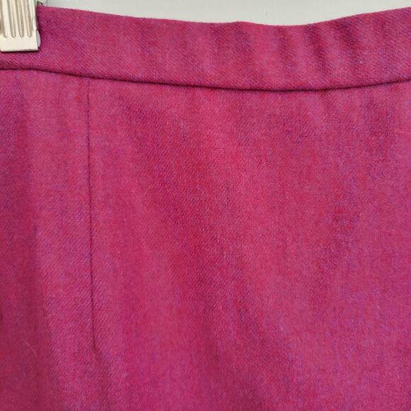 Pendleton Marled Virgin Wool A-Line Skirt Purple Classic Fall Winter Women 8 - Picture 5 of 10